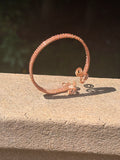Handcrafted reiki infused moon chargedPure copper bracelet hand woven.
