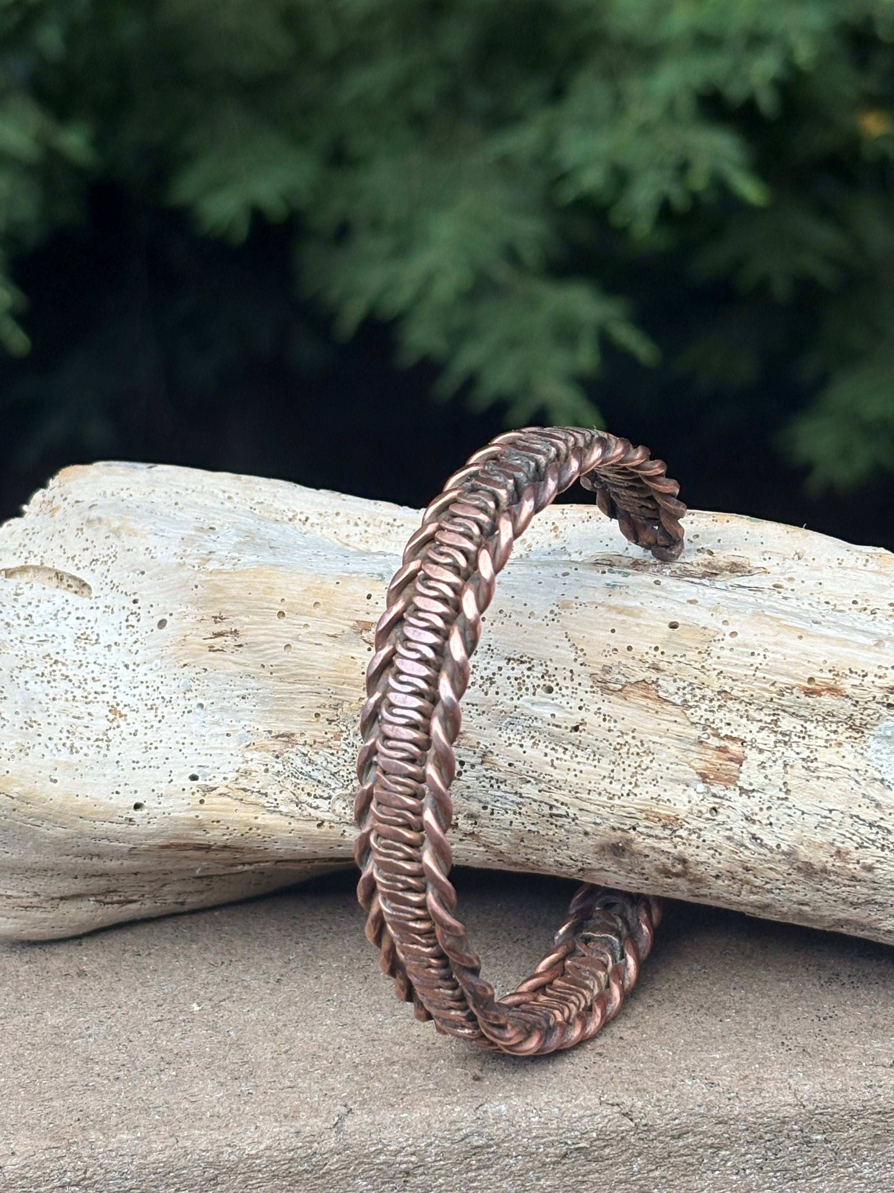 Handcrafted Reiki Infused Moon Charged Copper Bracelet