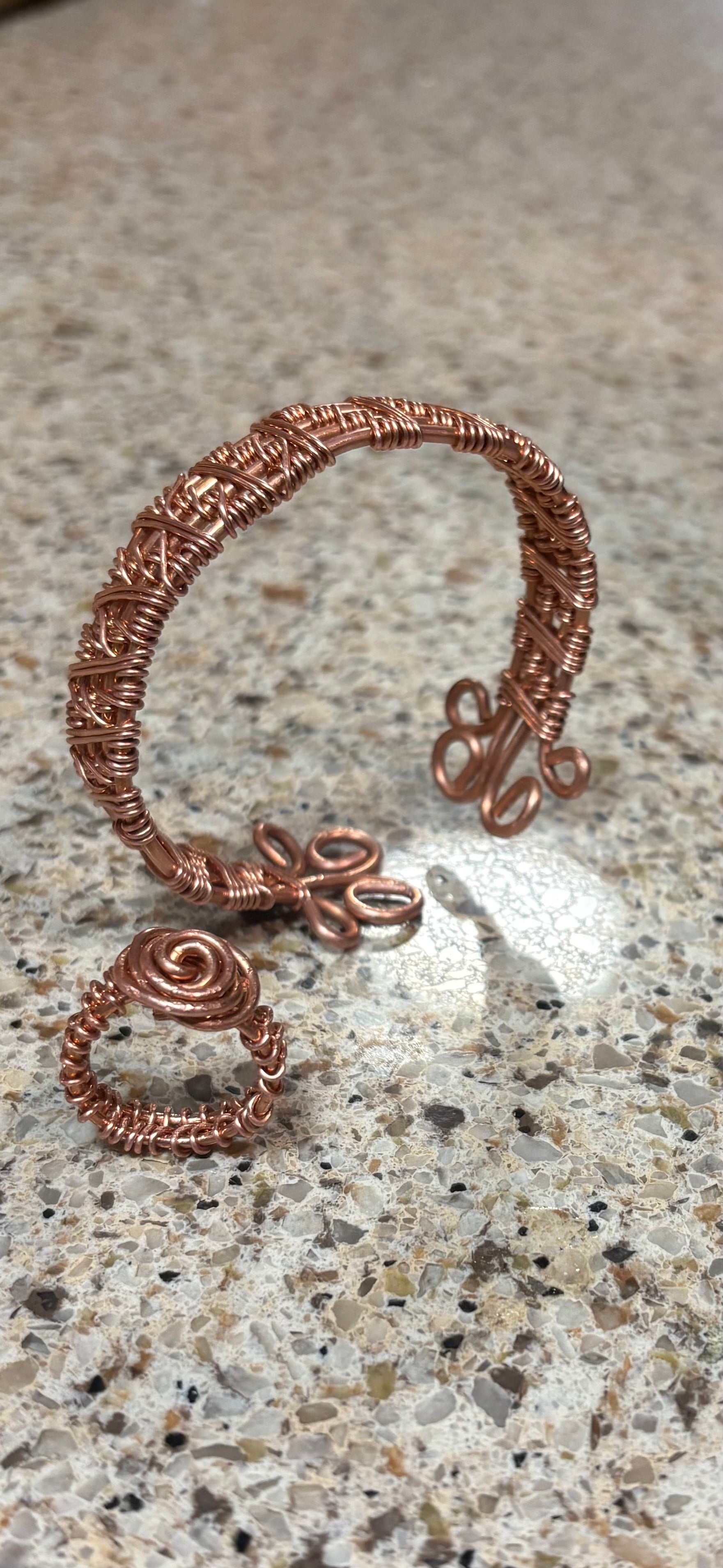 Pure Copper Bracelet Hand crafted reiki infused, Moon Charged